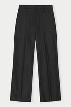 Afbeelding in Gallery-weergave laden, Herskind Powel Wool Low Waist Pants - Black Pinstripe
