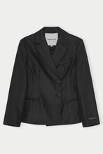 Afbeelding in Gallery-weergave laden, Herskind Sailor Wool Fitted Blazer - Black Pinstripe
