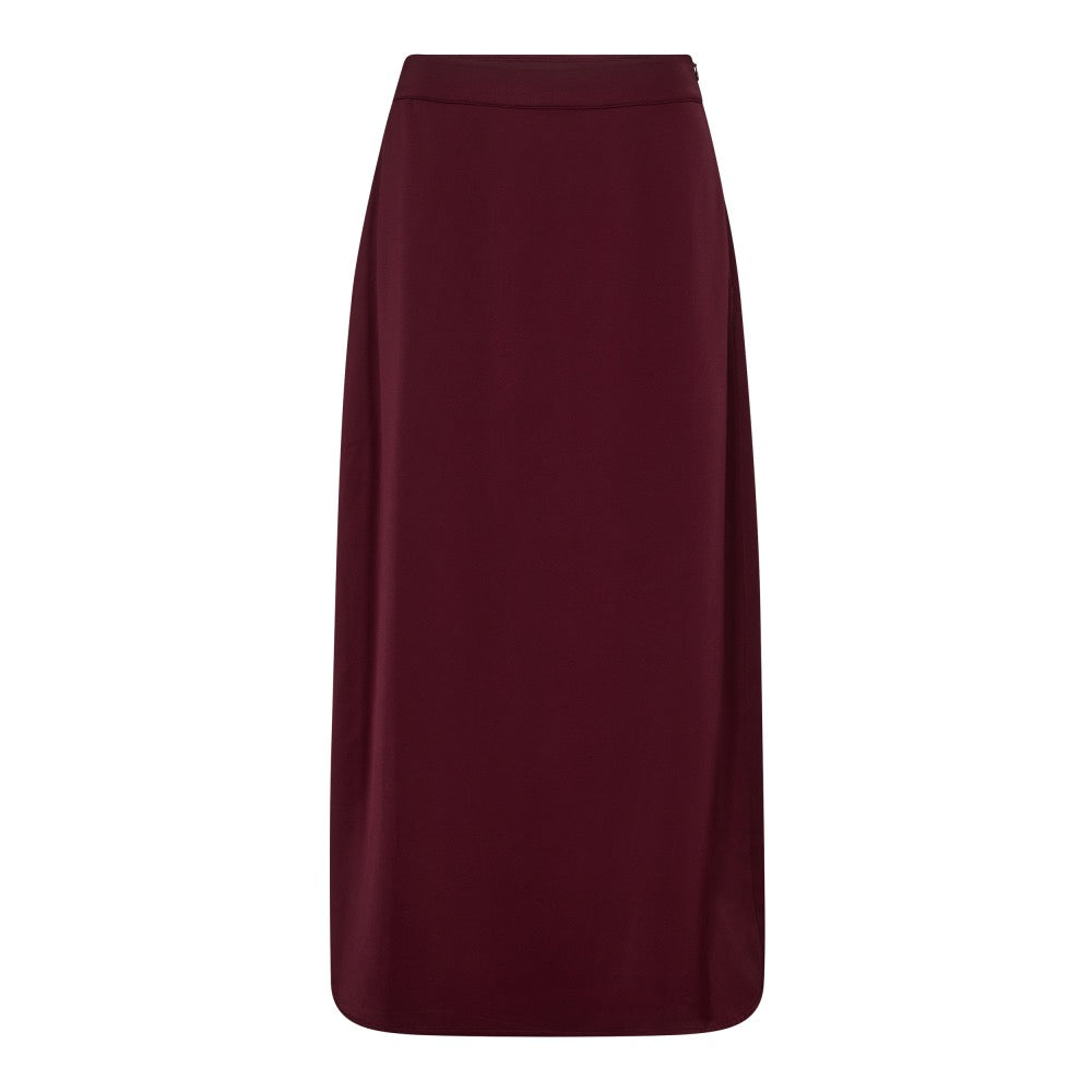 Co'couture AdnaCC Sateen Skirt Burgundy 34164 186