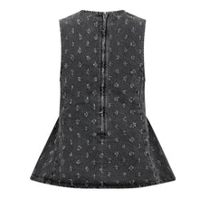Afbeelding in Gallery-weergave laden, Co'couture 500127 DerriCC Dot Denim Top 65003 Mid Grey
