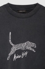 Afbeelding in Gallery-weergave laden, Anine Bing Spencer Sweatshirt Spotted Leopard Washed Black A-08-10066-WBL1
