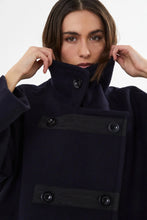 Afbeelding in Gallery-weergave laden, Rabens Saloner Boiled Wool Jacket Litten Navy W24304105
