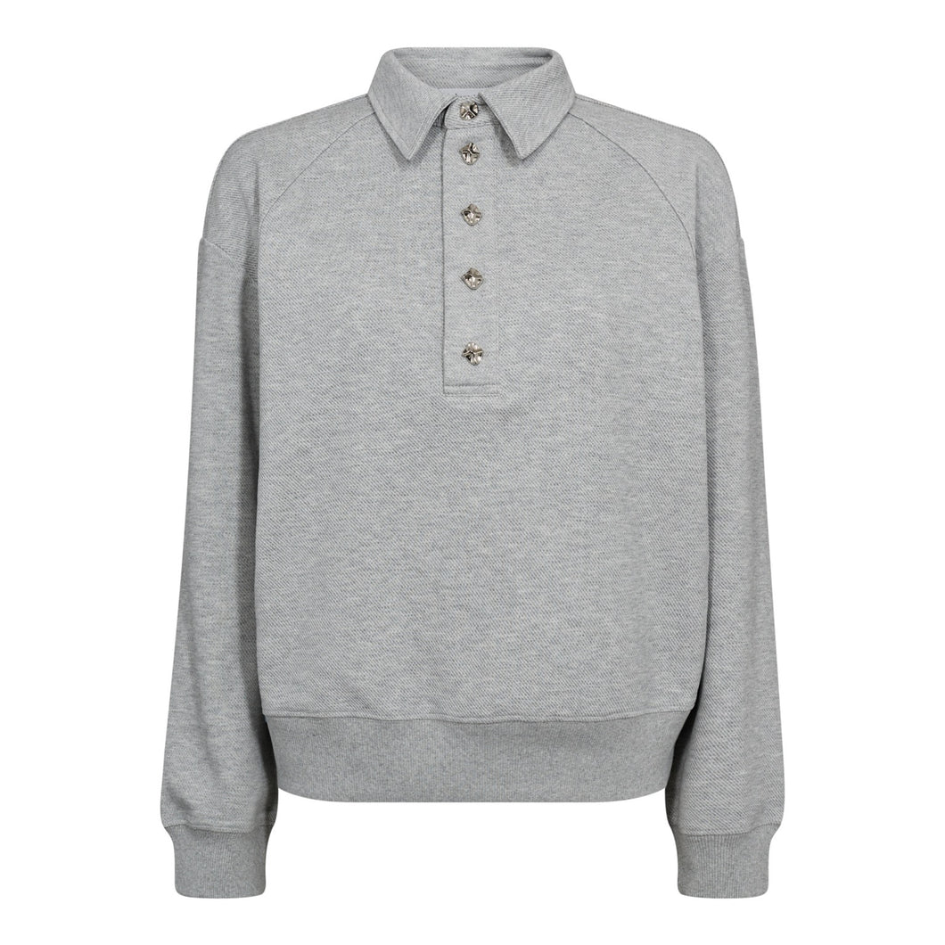 Co'couture DengiCC Polo Sweat 254-37043 PALE GREY 137