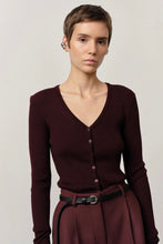 Afbeelding in Gallery-weergave laden, Herskind Chichi Knit Cardigan Wine Red
