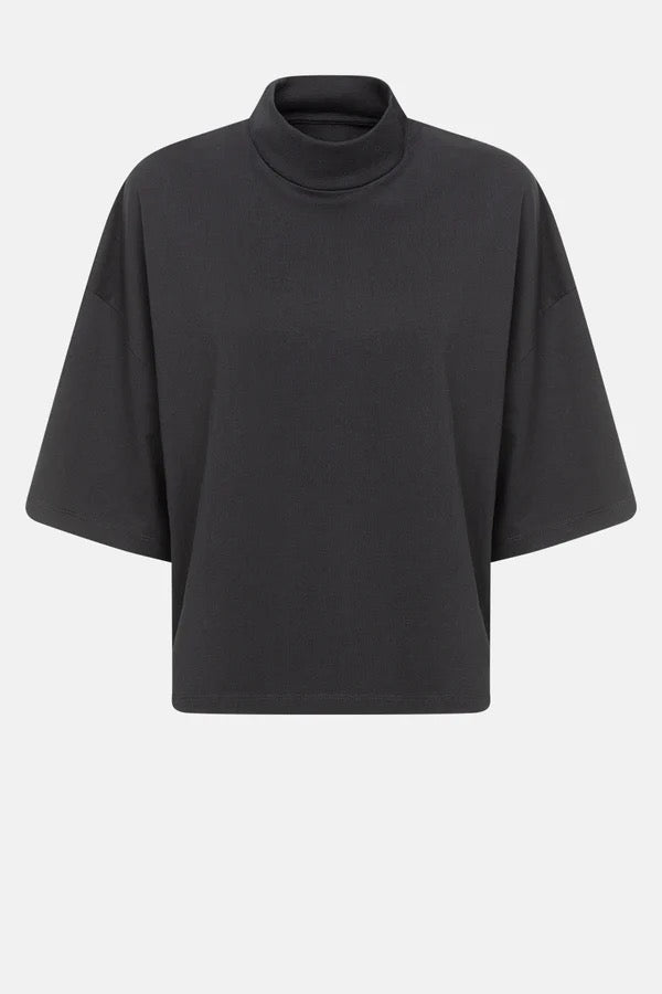 Âme Antwerp MEMBER BLACK HIGH NECK SHORT SLEEVE T-SHIRT