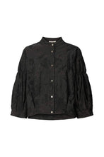 Afbeelding in Gallery-weergave laden, Rabens Saloner CLIPPED JACQUARD SHIRT JACKET Candie I Pirate black
