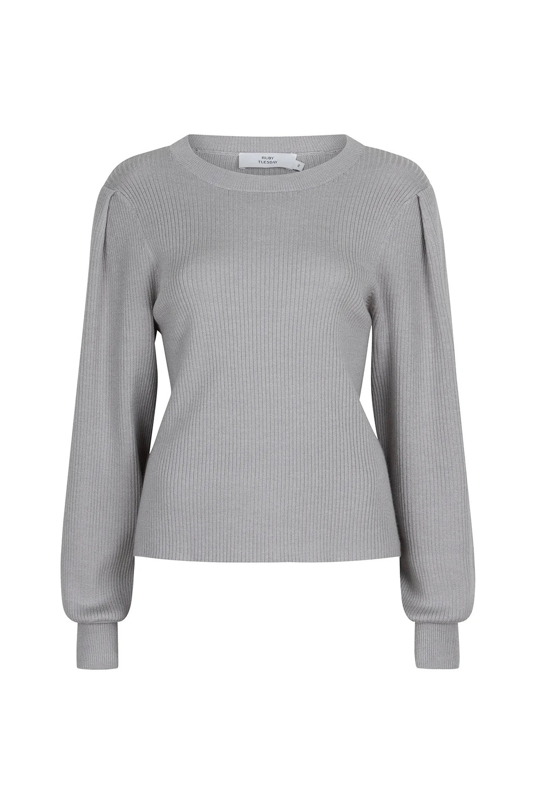 Ruby Tuesday Vasil Ribknit Pull Light Grey