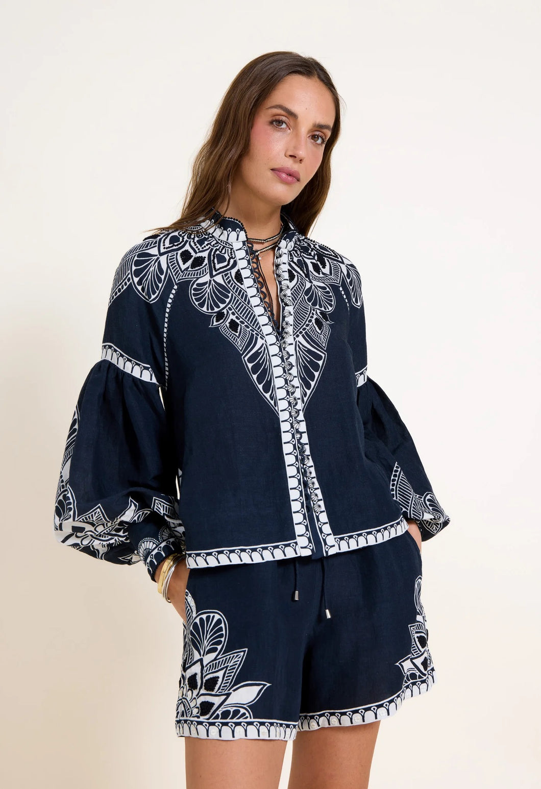Scarlett Poppies SABRINA TOP Onyx Black / Vanilla