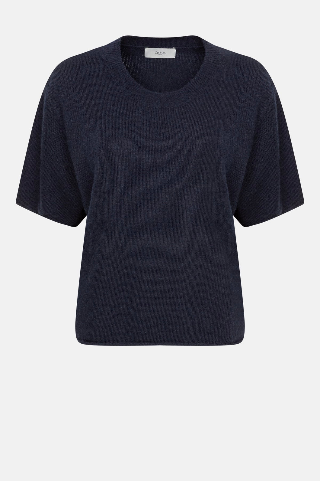 Âme Antwerp MAMA NAVY ROUND NECK SWEATER W/ SHORT SLEEVE