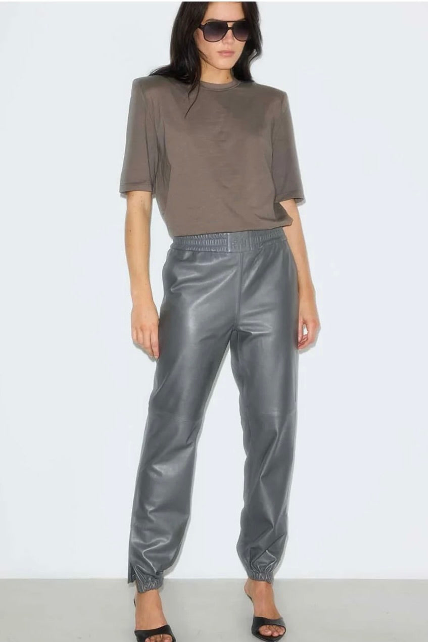 Raiine RUBY LEATHER PANTS GREY