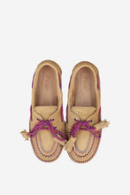Afbeelding in Gallery-weergave laden, Posa Boat Loafer Fringe Coloured Stitch Tan
