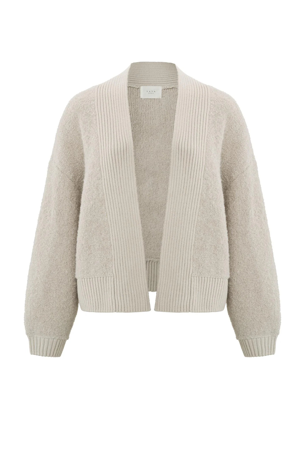 Yaya Open Cardigan 01-010043-309 Pure Cashmere Brown