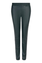 Afbeelding in Gallery-weergave laden, Ruby Tuesday Nara Leather Chino Legging Dark Green T307-1621
