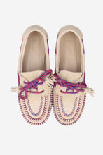 Afbeelding in Gallery-weergave laden, Posa Boat Loafer Fringe- Coloured Stitch Light Taupe
