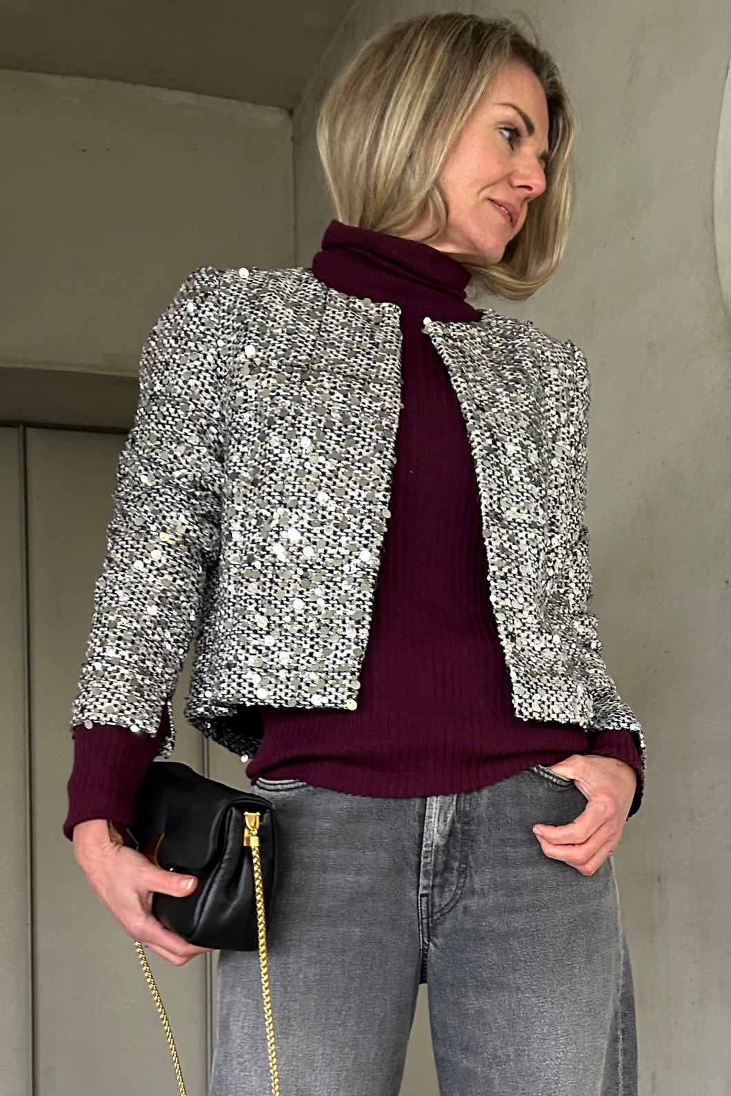 Co'couture BoucleCC Sequin Cocktail Jacket 30257 40096