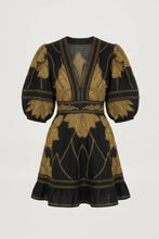 Afbeelding in Gallery-weergave laden, Scarlett Poppies Petal Whispers Dress Onyx Black Burnished Gold
