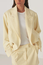 Afbeelding in Gallery-weergave laden, Rabens Saloner Loza Easy Tiloring Jacket Yellow Stripe W24104105
