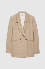 Afbeelding in Gallery-weergave laden, Anine Bing Fishbone Blazer Tan And Cream A-01-2001-202
