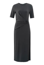 Afbeelding in Gallery-weergave laden, Yaya Dress With Ring Detail Anthracite 01-609136-407
