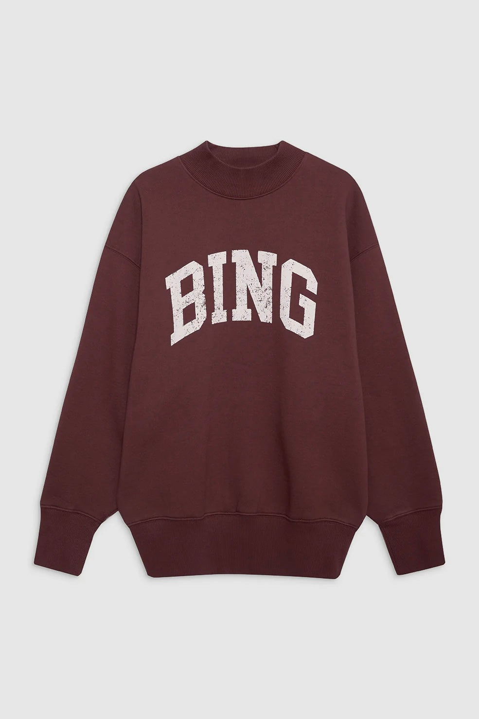 Anine Bing Bradie Sweatshirt Bing Deep Burgundy A-08-10292-RED15