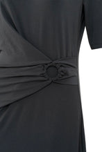 Afbeelding in Gallery-weergave laden, Yaya Dress With Ring Detail Anthracite 01-609136-407
