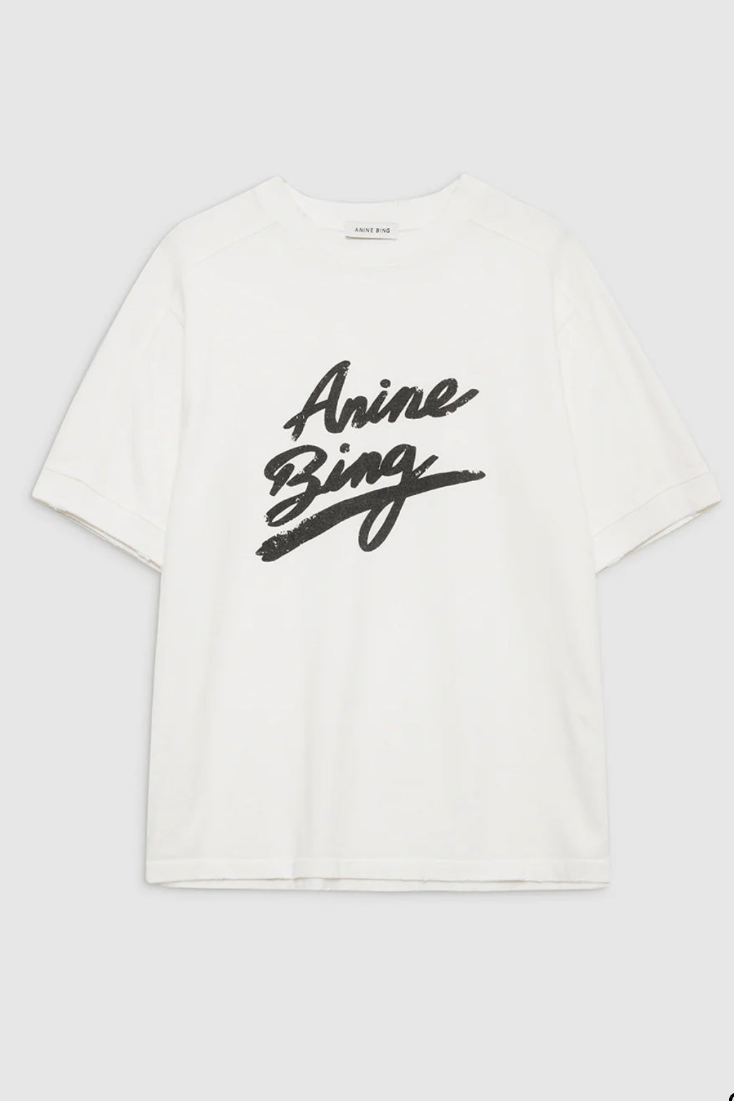 Anine Bing Jaylin Tee Signature Ivory A-08-10524-IVY1