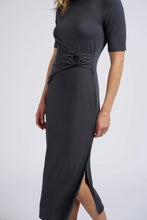 Afbeelding in Gallery-weergave laden, Yaya Dress With Ring Detail Anthracite 01-609136-407
