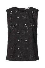 Afbeelding in Gallery-weergave laden, Rabens Saloner Supersize Anglaise Tank Top - Piper Caviar Black W25232111
