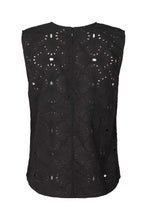 Afbeelding in Gallery-weergave laden, Rabens Saloner Supersize Anglaise Tank Top - Piper Caviar Black W25232111
