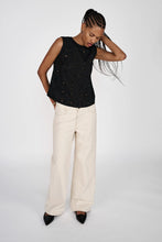 Afbeelding in Gallery-weergave laden, Rabens Saloner Supersize Anglaise Tank Top - Piper Caviar Black W25232111

