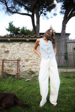 Afbeelding in Gallery-weergave laden, Rabens Saloner Denim Ecru Straight Pants - Fellini Ecru W25220103
