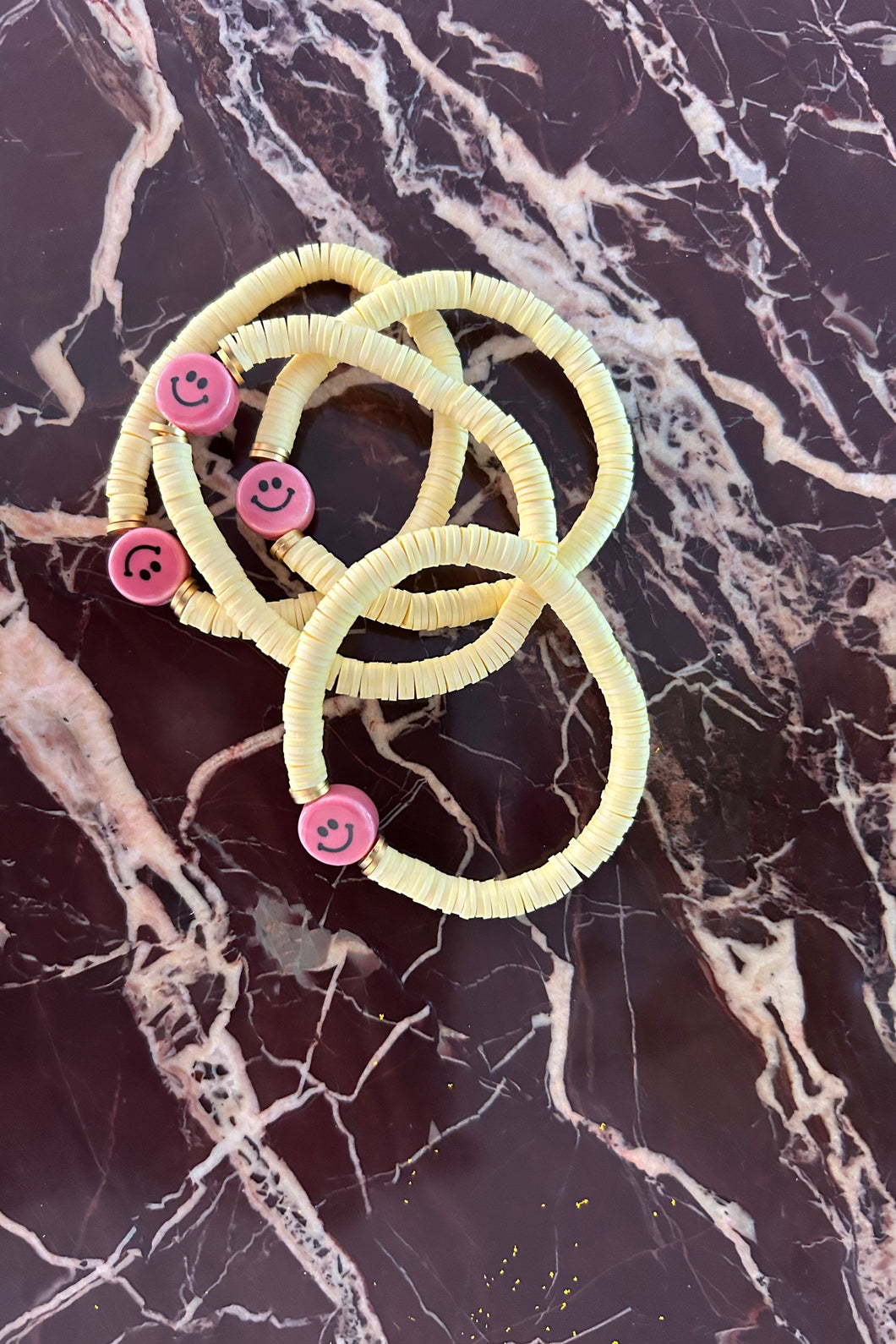 Jewels By SJ Armband Yellow/Pink Smiley 19,95