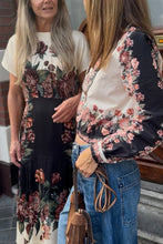 Afbeelding in Gallery-weergave laden, Farm Rio WINTER FLORAL CREAM LONG SLEEVE SHIRT 26093 361385
