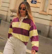 Afbeelding in Gallery-weergave laden, Coco Y Maria Coco Polo PURPLE- LEMON STRIPE
