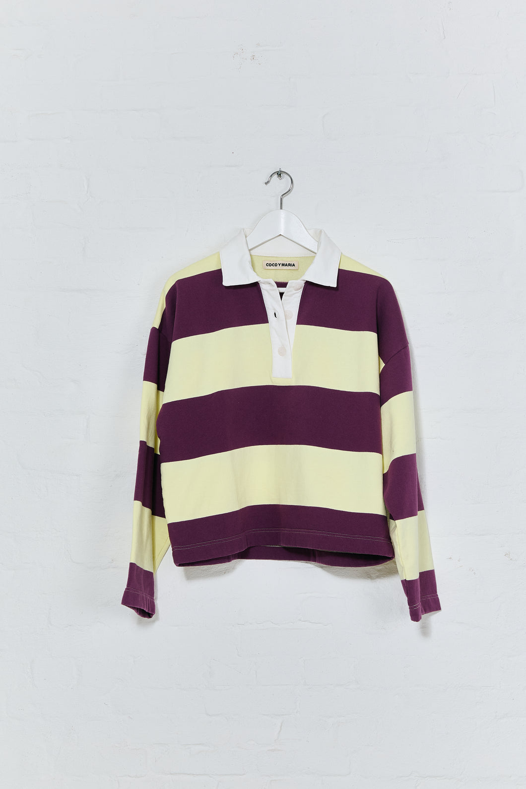 Coco Y Maria Coco Polo PURPLE- LEMON STRIPE