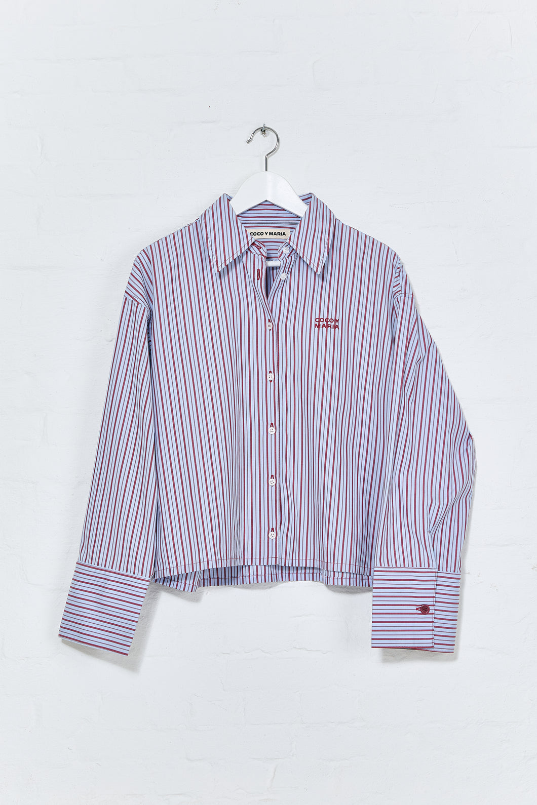 Coco Y Maria La Camisa BLUE-BORDEAUX STRIPE