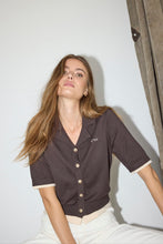 Afbeelding in Gallery-weergave laden, Co'couture LUE CROP CARDIGAN 42019 Dark brown
