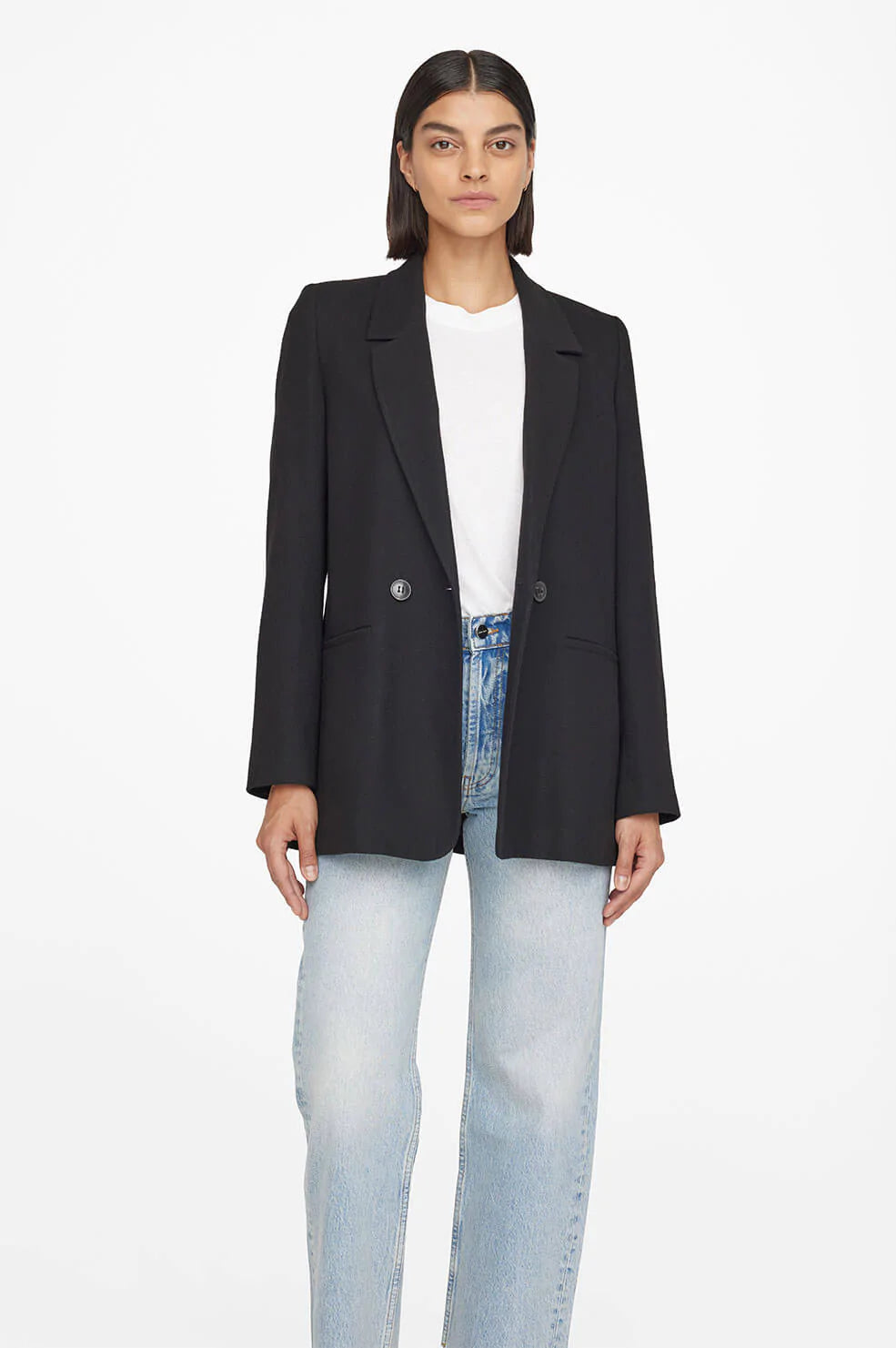 Anine Bing Madeleine Blazer Black A 01 2002 000 Goudsteen