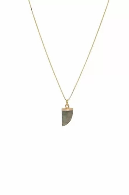 Ellen Beekmans Necklace With Grey Gemstone Charm 37.50