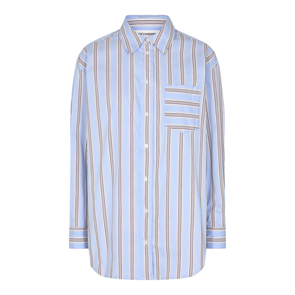Co'couture Kiana Stripe Oversize Shirt 23 Pale Blue 35139