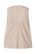 Afbeelding in Gallery-weergave laden, Rabens Saloner Silje Papery Gathered Top Chalk W23167141
