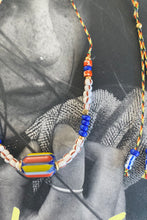 Afbeelding in Gallery-weergave laden, Jewels by SJ 39.95 Handgemaakte Ketting Multi dikke kraal Blauw Geel Oranje
