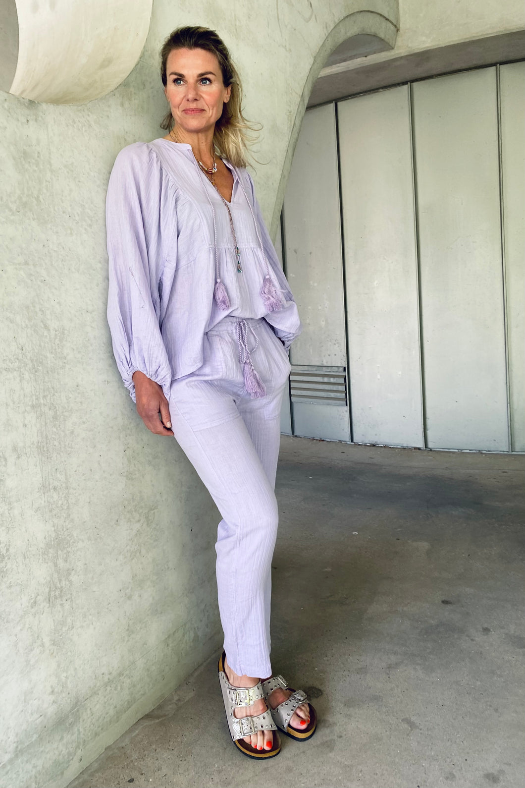 Sissel Edelbo Gerda Organic Cotton Pants Pastel Lilac