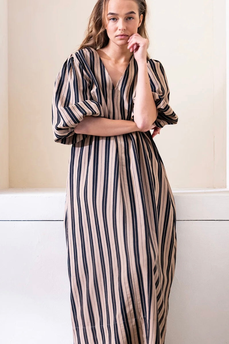 Ruby Tuesday Micah Maxi Dress Camel Stripe T212-1850
